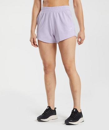 Dámské Šortky Gymshark Tréninková Sweat Fialové | CZ 3947HAP